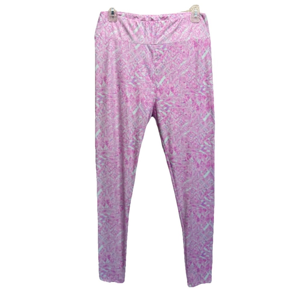 LulaRoe Pink Ankle Leggings‎ Tall/Curvy Activewear Size L/XL Soft Yoga